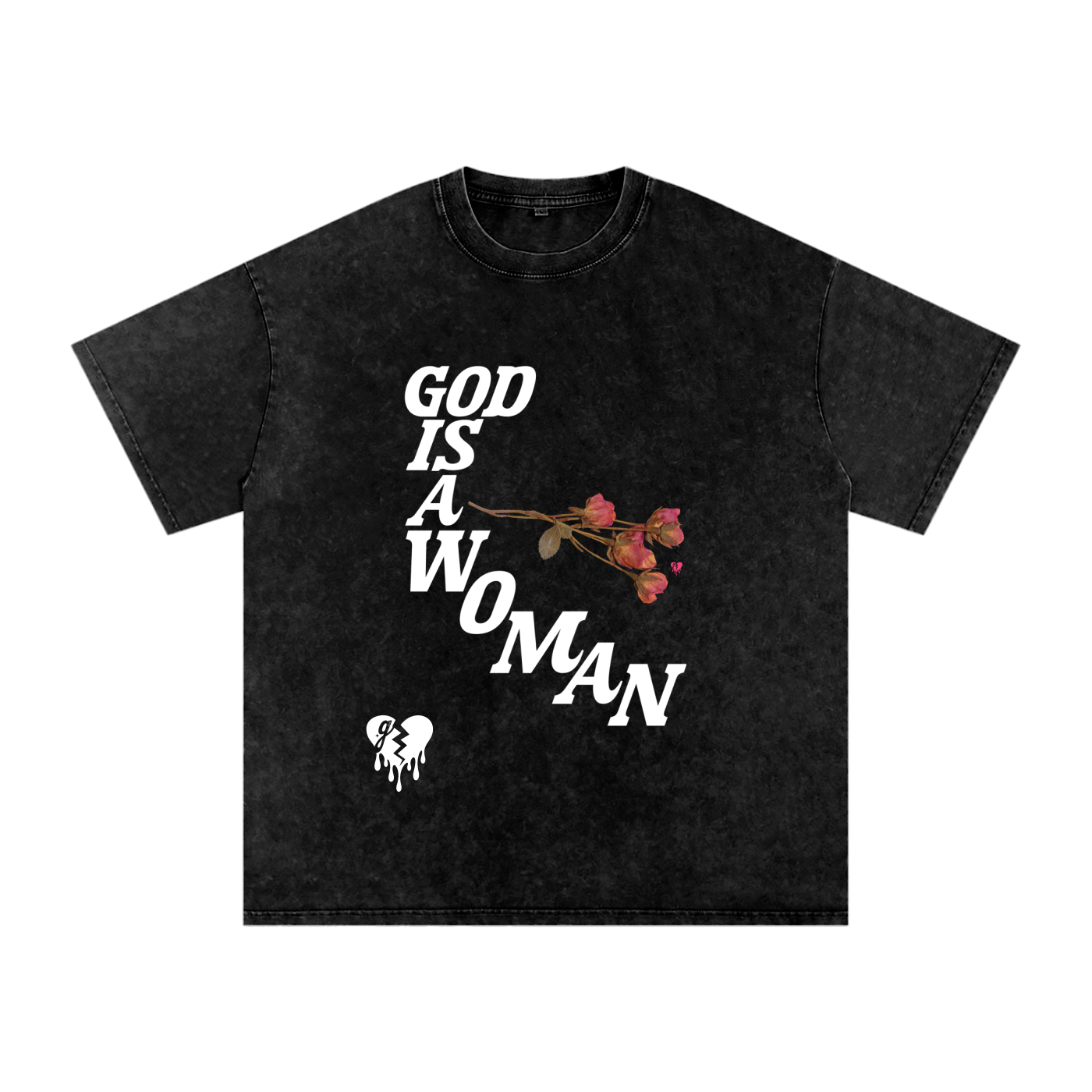 'GOD IS A 🥀' ACID WASH OVERSIZED JERSEY TEE (masc sizing)