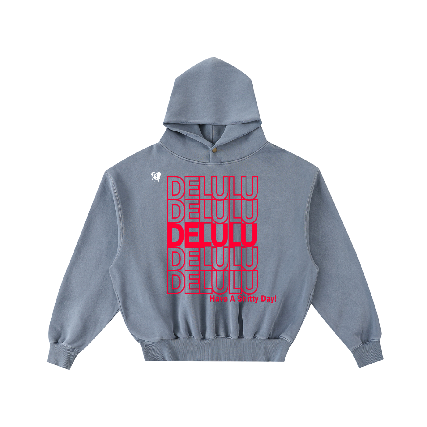 'DELULU π' FRAYED HOODIE (masc sizing)
