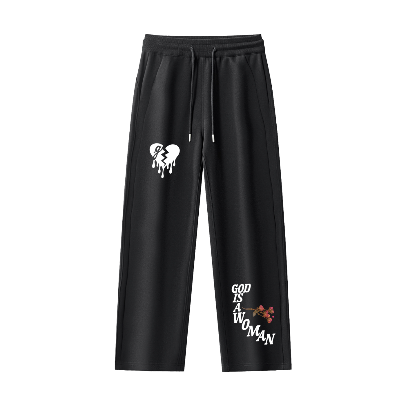 'GOD IS A WOMAN 🥀' BAGGY SWEATPANTS (fem sizing)
