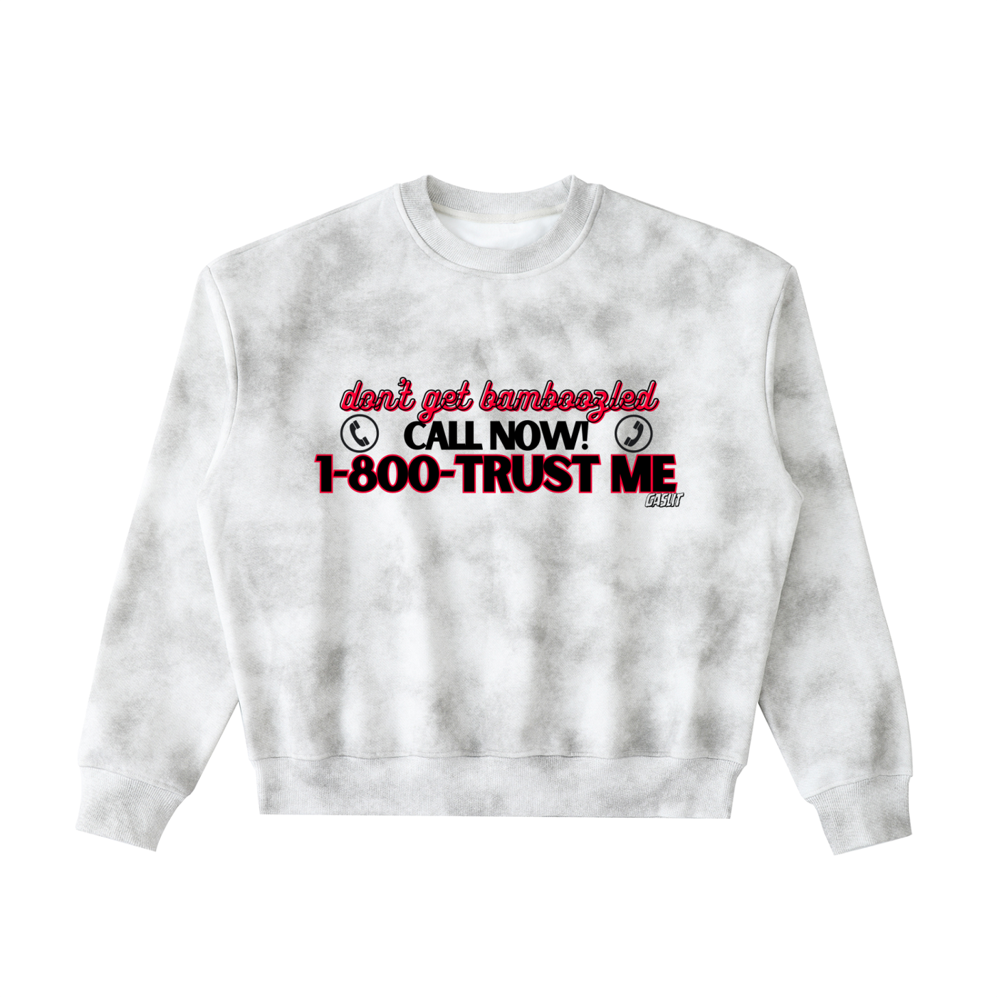 'BAMBOOZLED ☎️' DIRTY WASHED BOXY SWEATSHIRT (masc sizing)