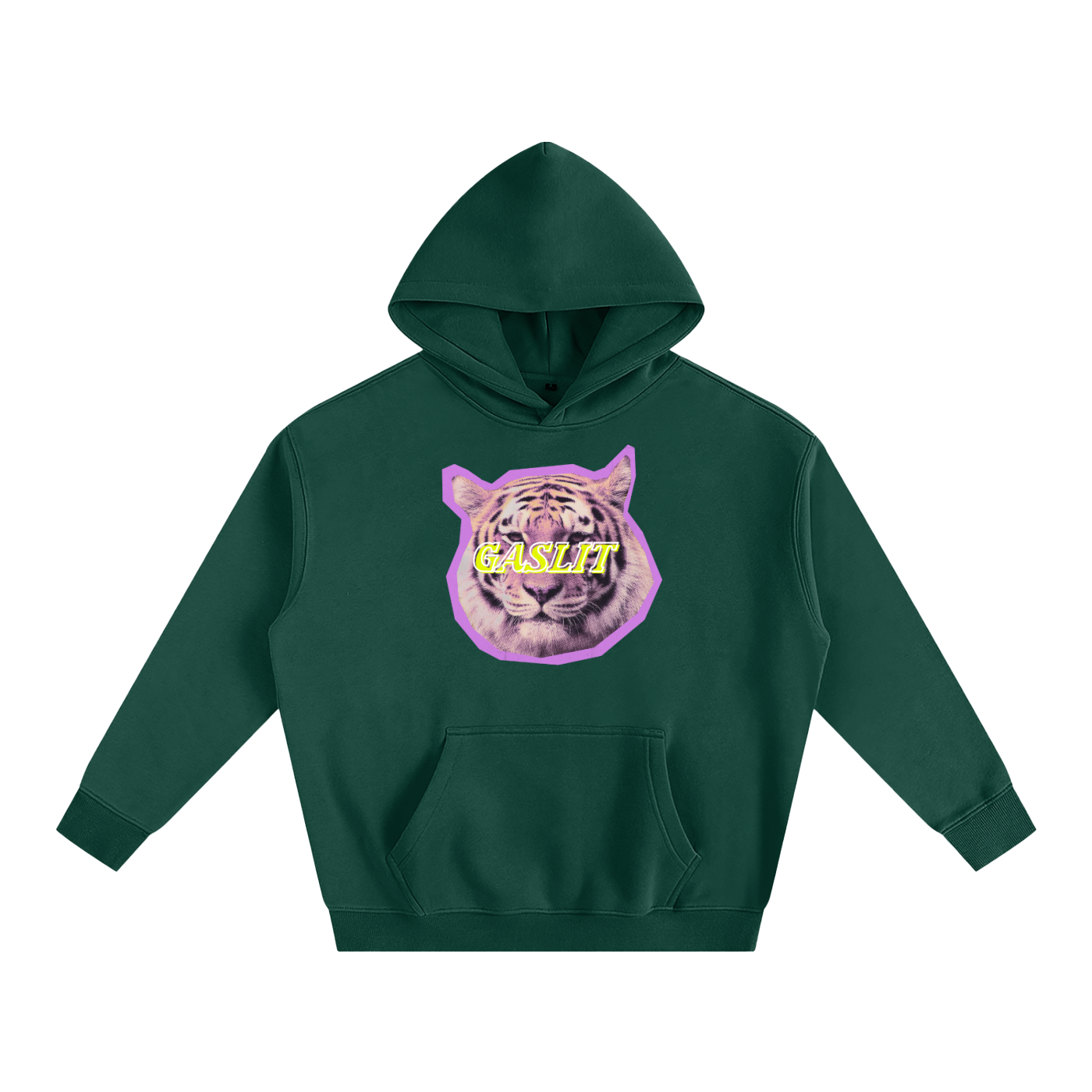'💚GREEN 🐯 LE TIGRE' OVERSIZED FLEECE HOODIE (masc sizing)