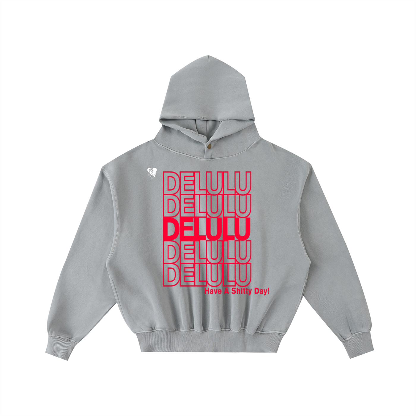 'DELULU π' FRAYED HOODIE (masc sizing)