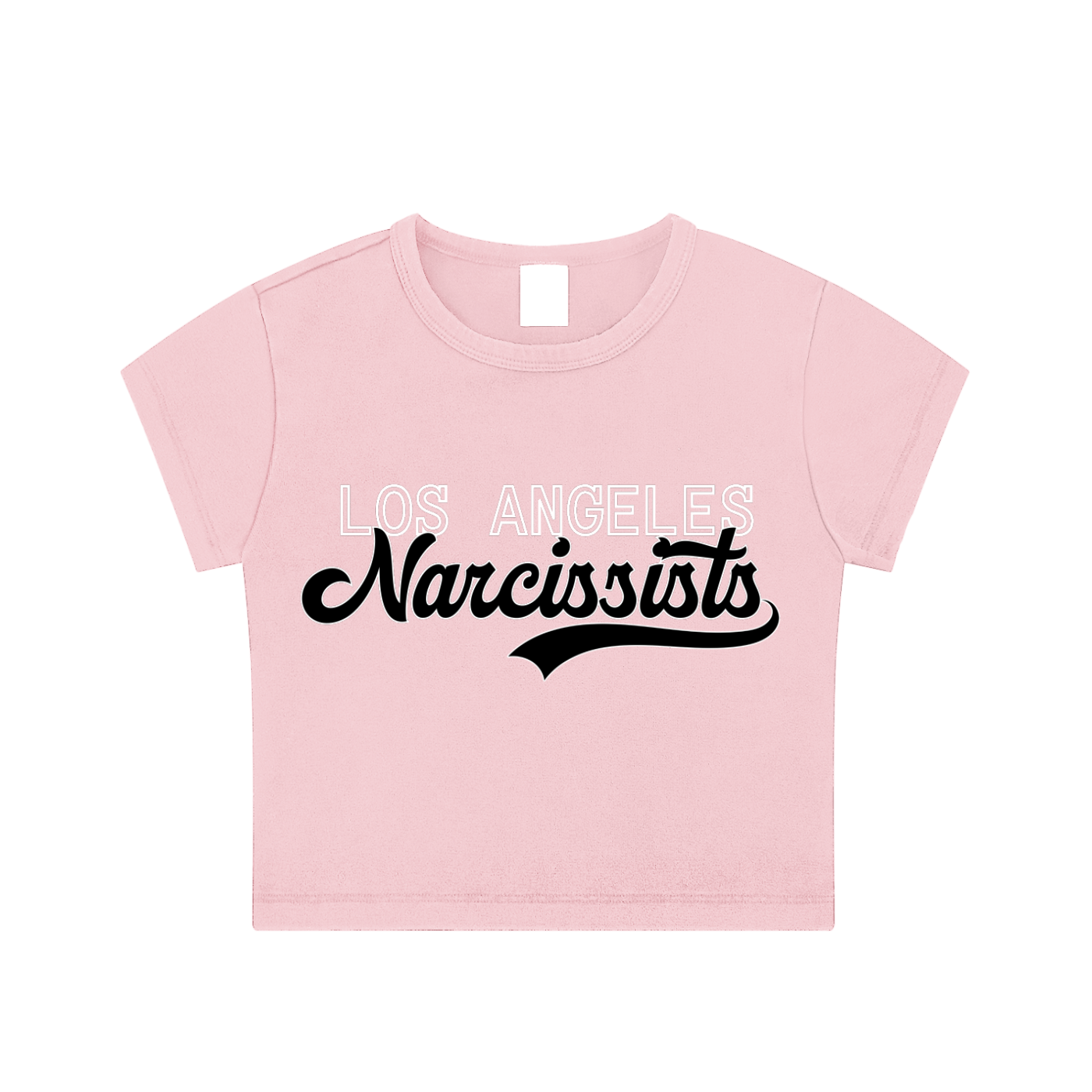'LA NARCS' BABY CROP TEE (fem sizing)