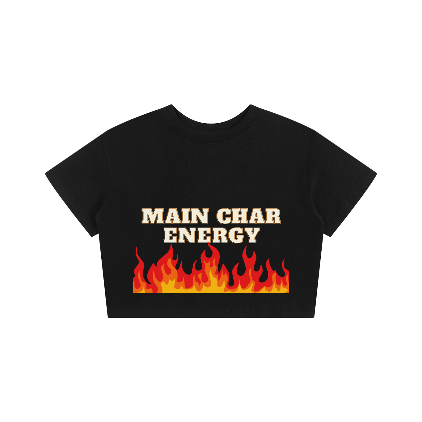 '🔥MAIN CHAR ENERGY🔥' LOOSE CROP TEE (fem sizing)