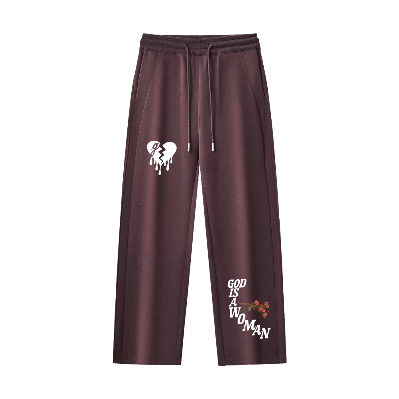 'GOD IS A WOMAN 🥀' BAGGY SWEATPANTS (fem sizing)