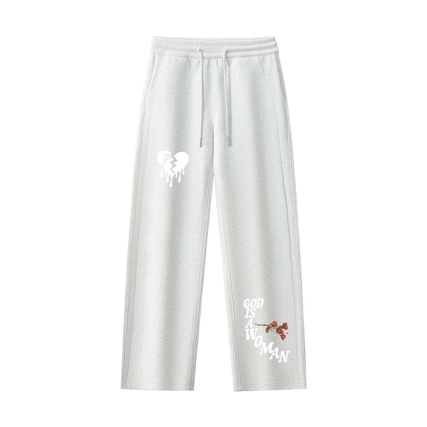 'GOD IS A WOMAN 🥀' BAGGY SWEATPANTS (fem sizing)