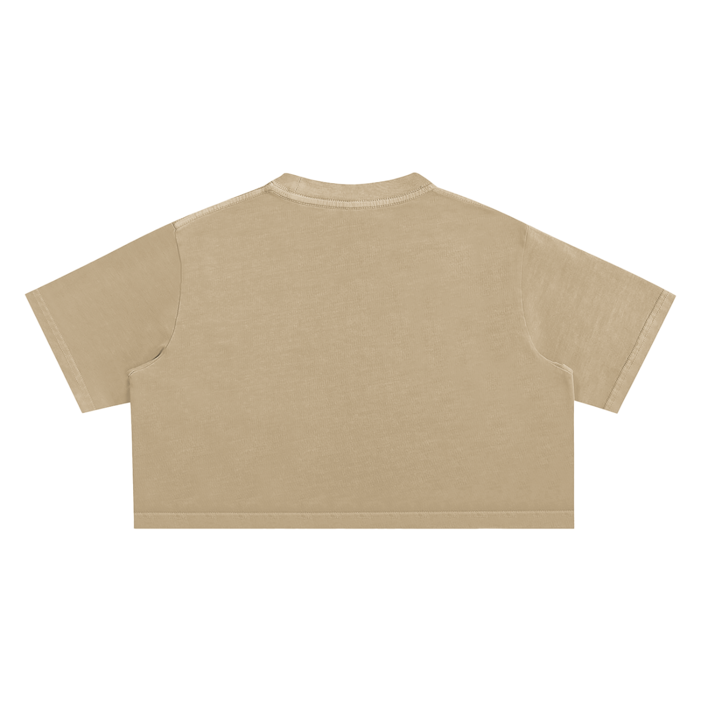 'GASLIGHT ME😊' LOOSE CROP TEE (BEIGE/BLUE)