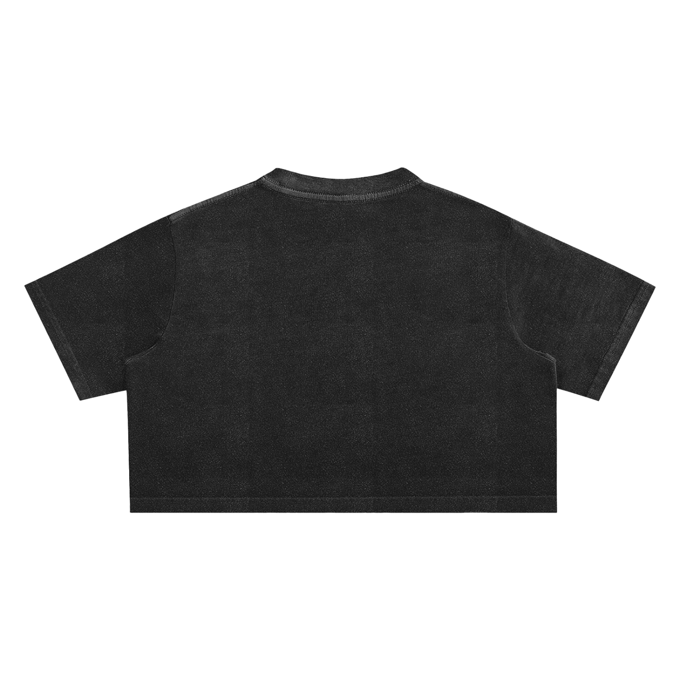 'RED FLAGS 🚩' LOOSE CROP TEE (ACID BLACK)