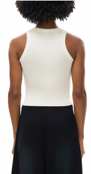 'GASLIT' VERTICAL NAMESAKE CROP TANK (fem sizing)