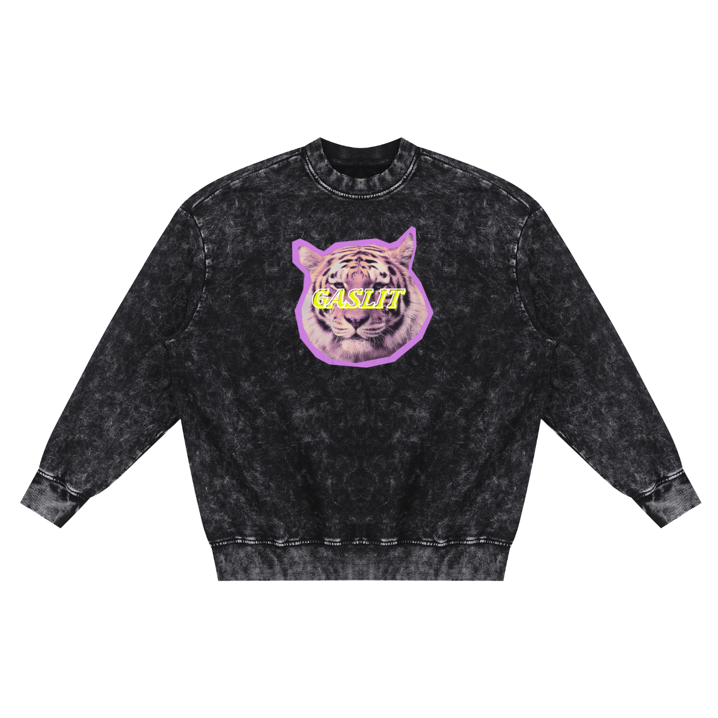 'LE TIGRE 🐯' ACID WASH CREWNECK SWEATER (masc sizing)