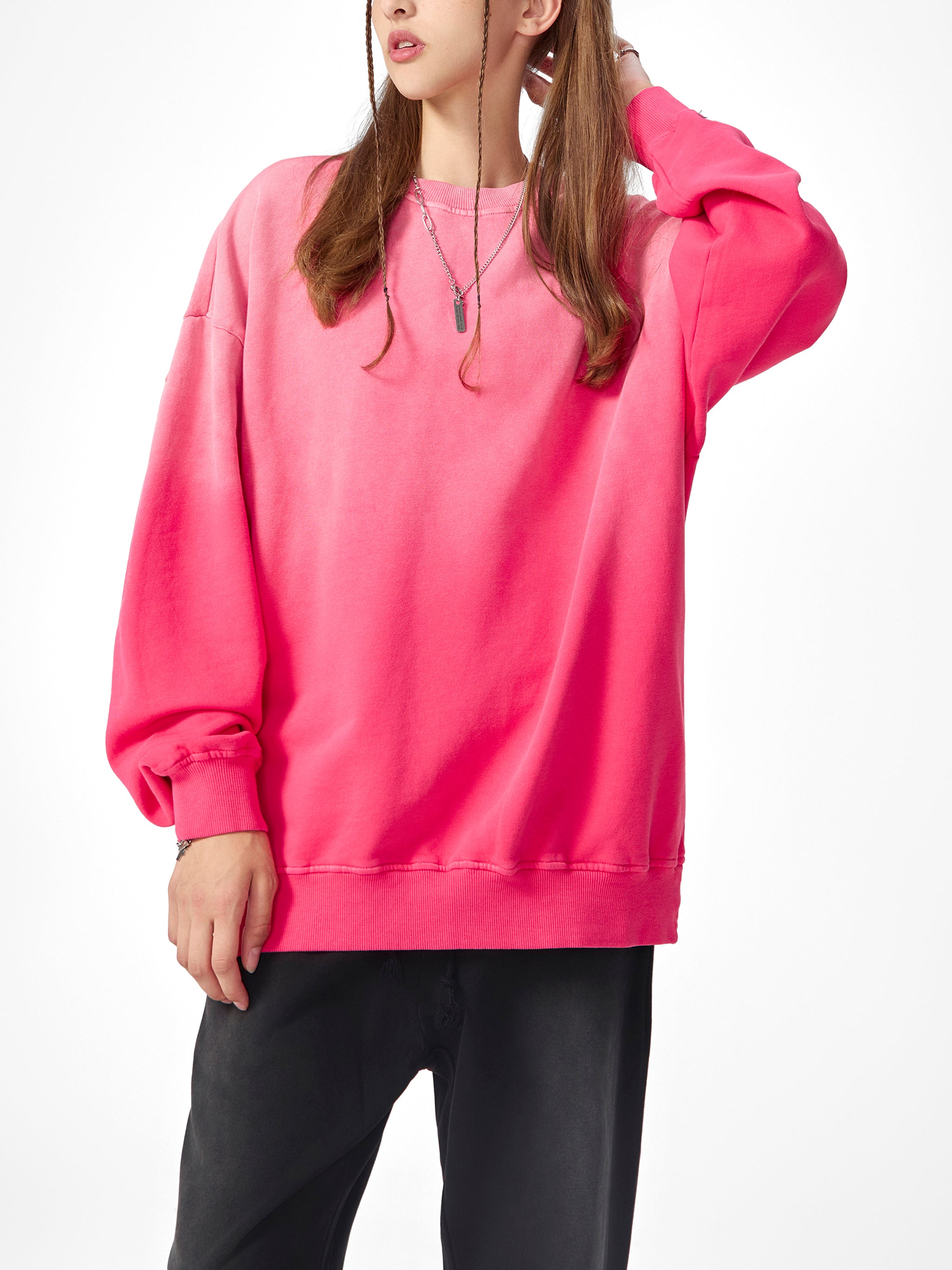 'F-CK THE PAT ✂️' FADED CREWNECK SWEATER (masc sizing)