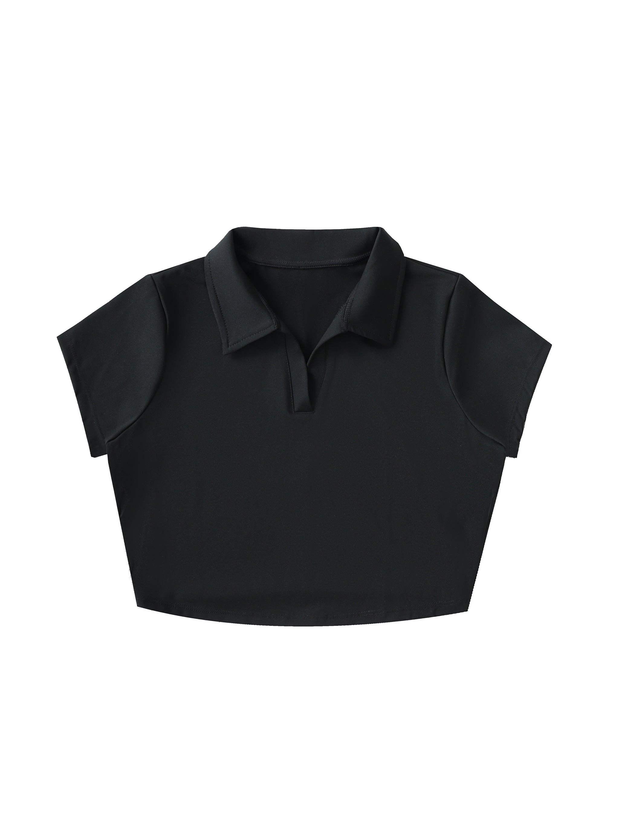 'FEMME RAGE π' TIGHT POLO CROP TOP (fem sizing)