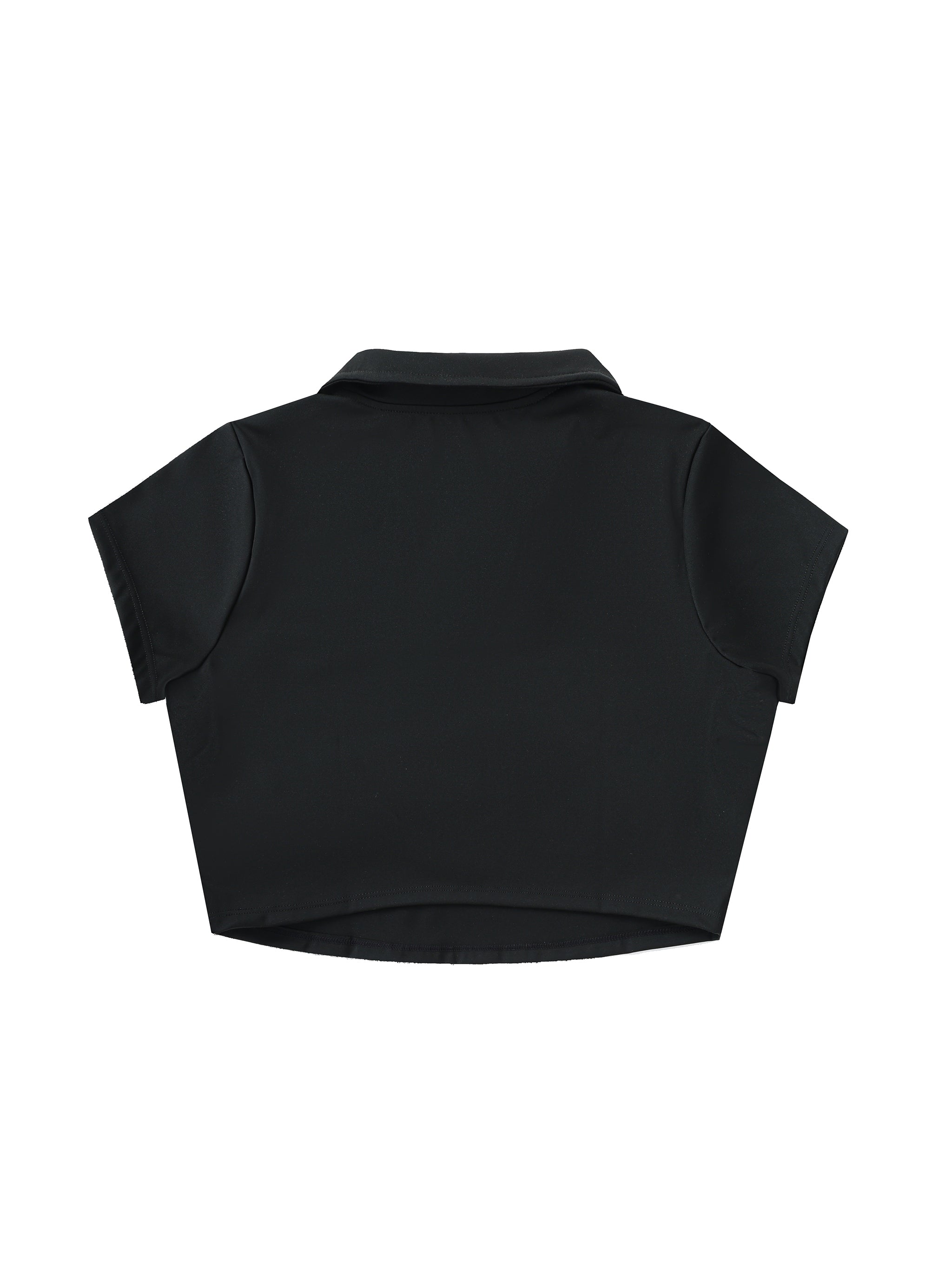 'FEMME RAGE π' TIGHT POLO CROP TOP (fem sizing)