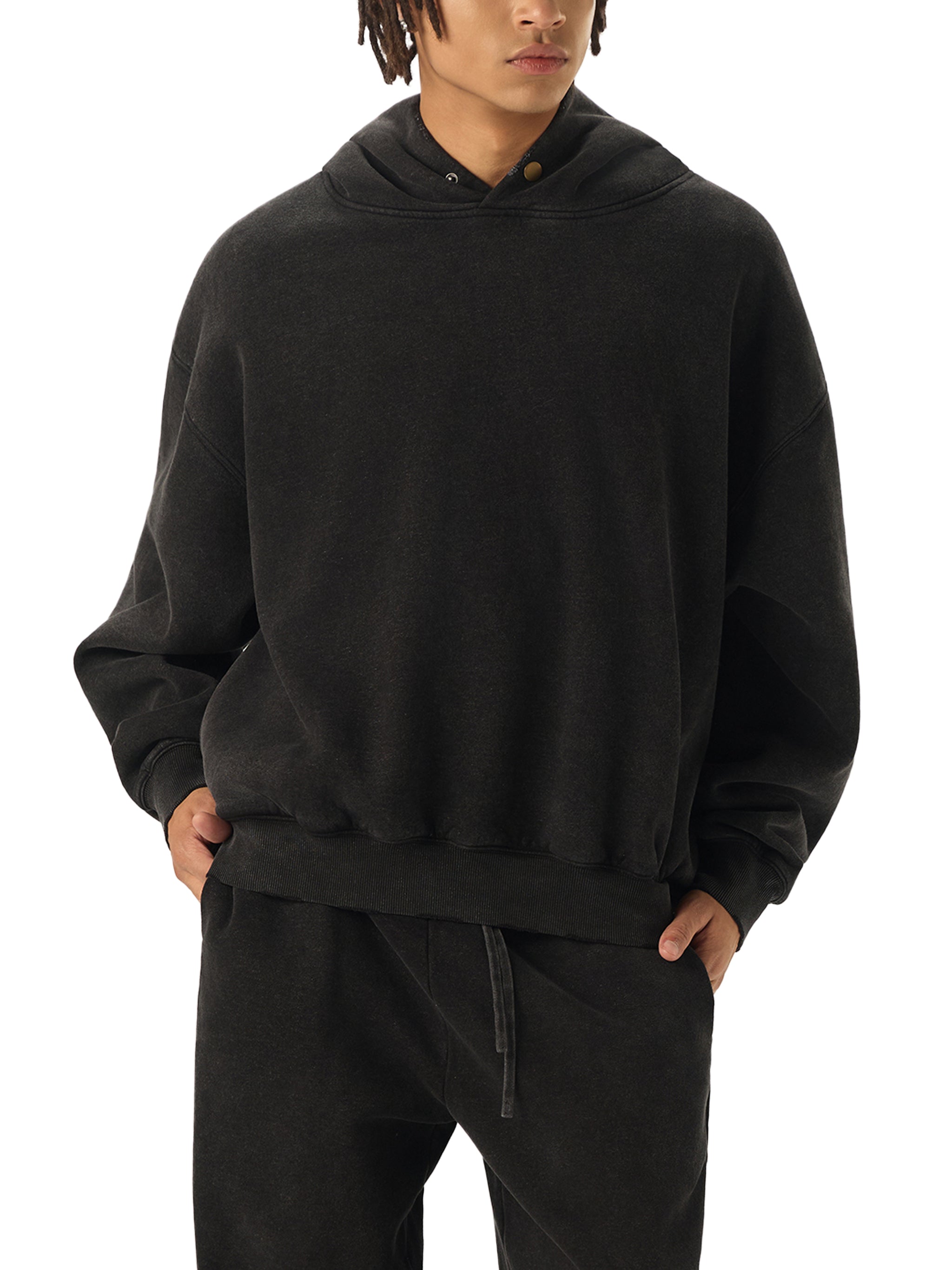'DELULU π' FRAYED HOODIE (masc sizing)