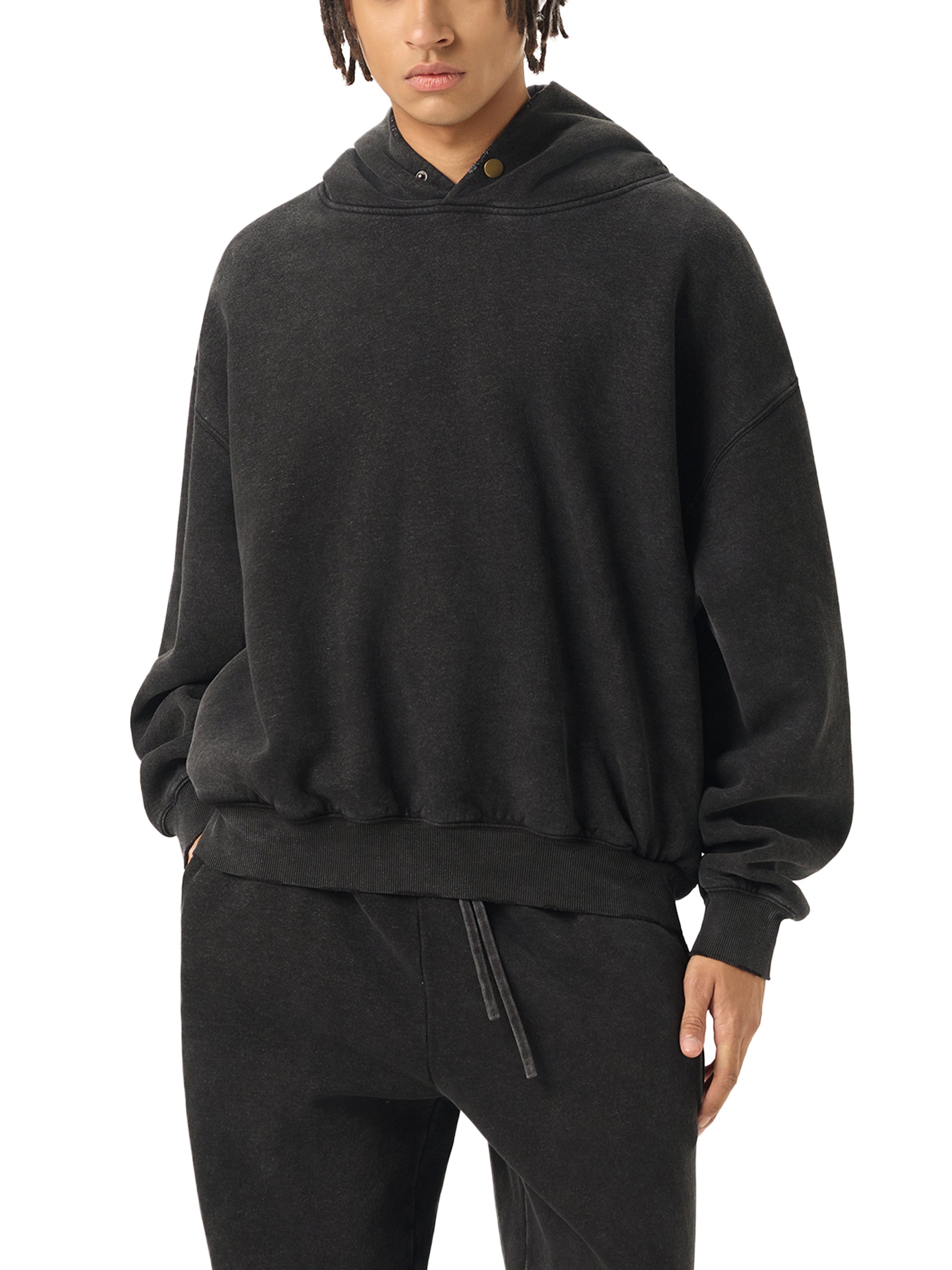'DELULU π' FRAYED HOODIE (masc sizing)
