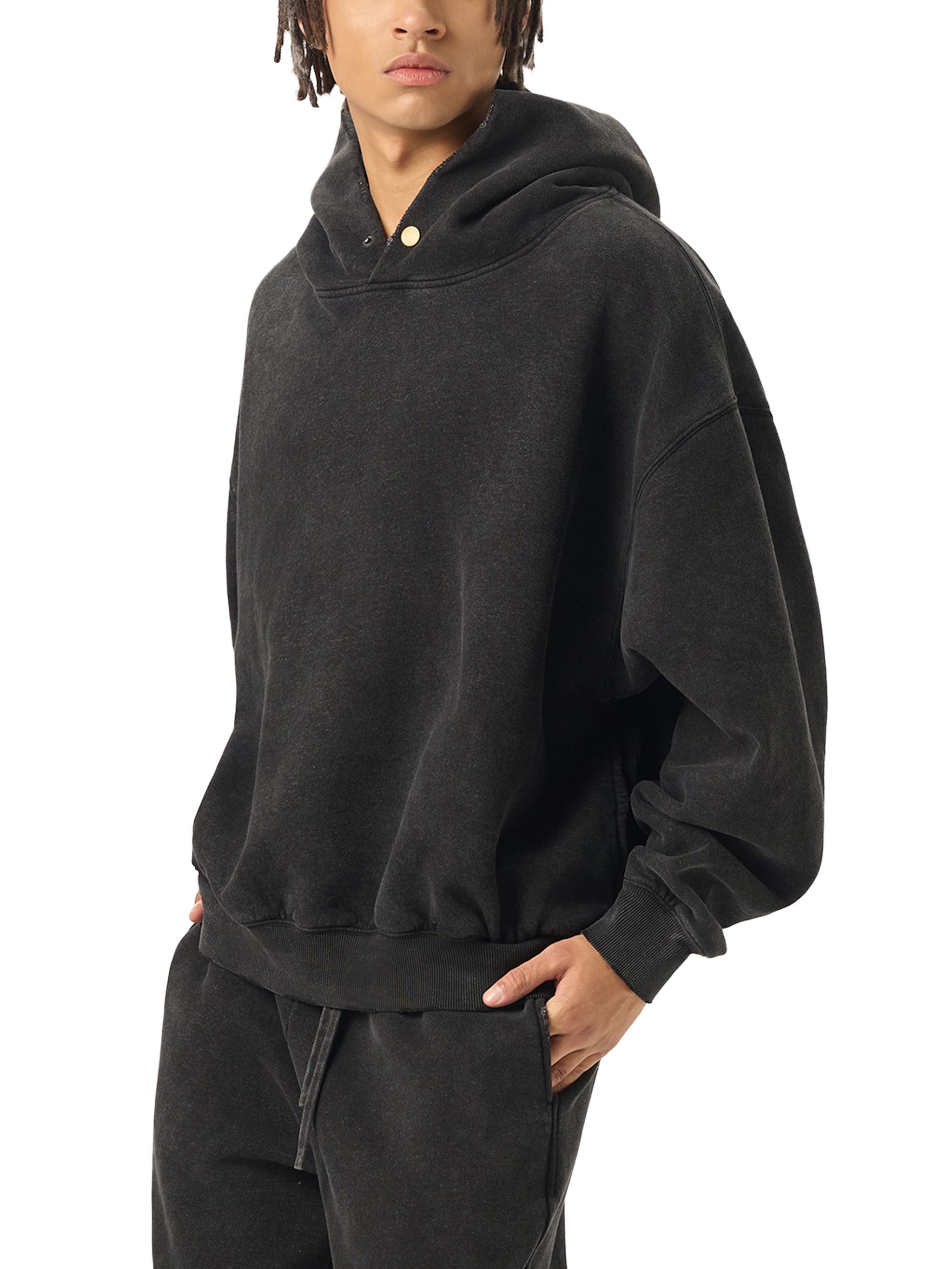 'DELULU π' FRAYED HOODIE (masc sizing)