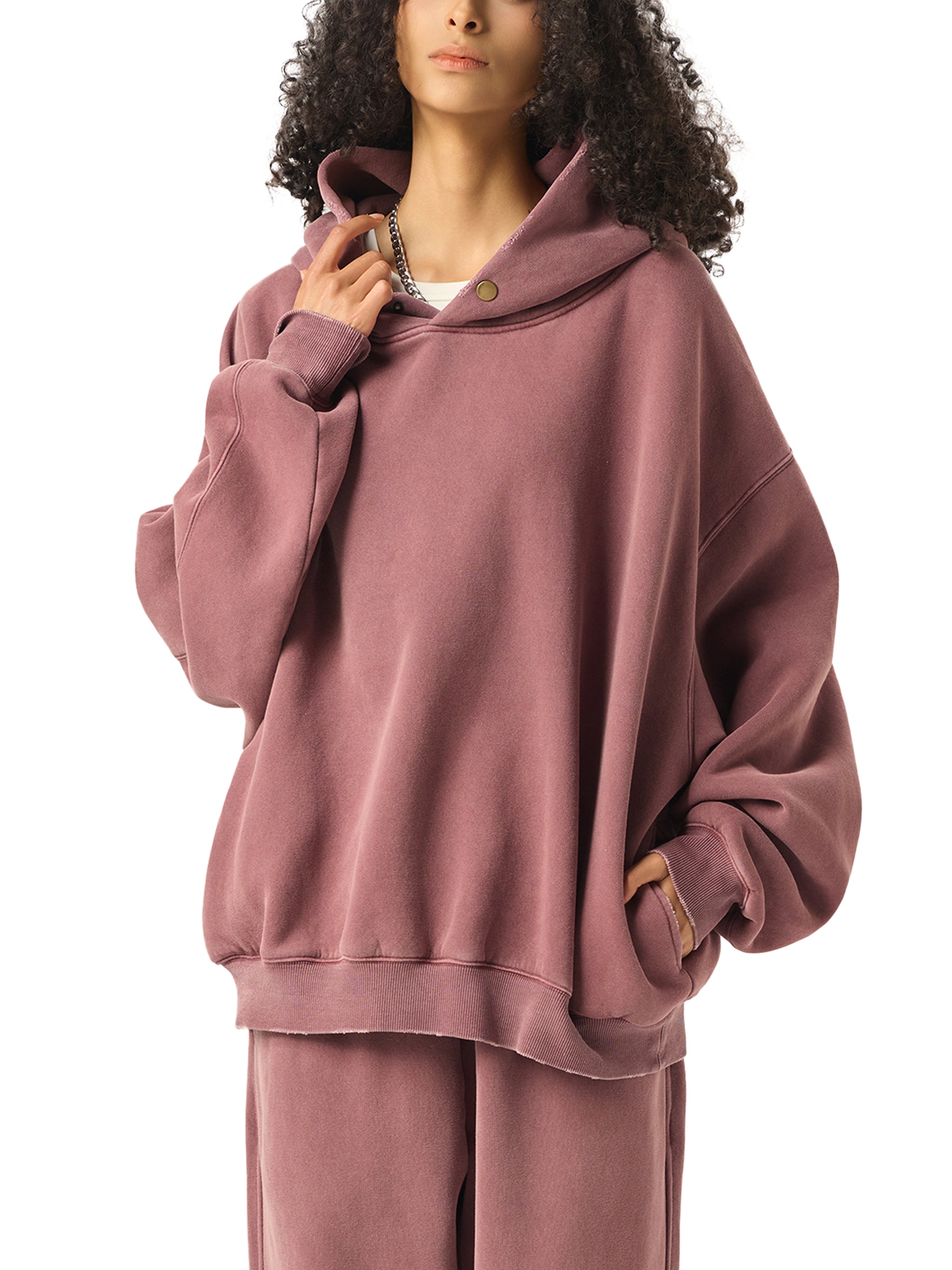 'QUEEN OF π' ACID WASH HOODIE (masc sizing)