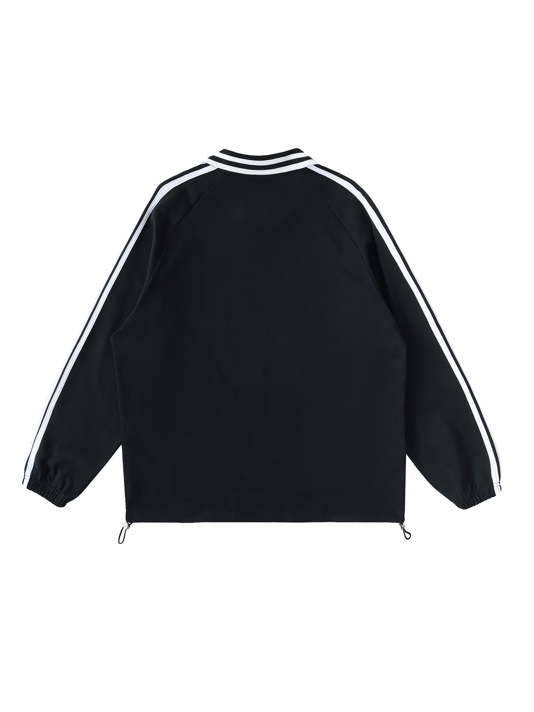 'HOLES IN MY MEMORY ๐' STRIPED LAPEL COLLAR SWEATSHIRT