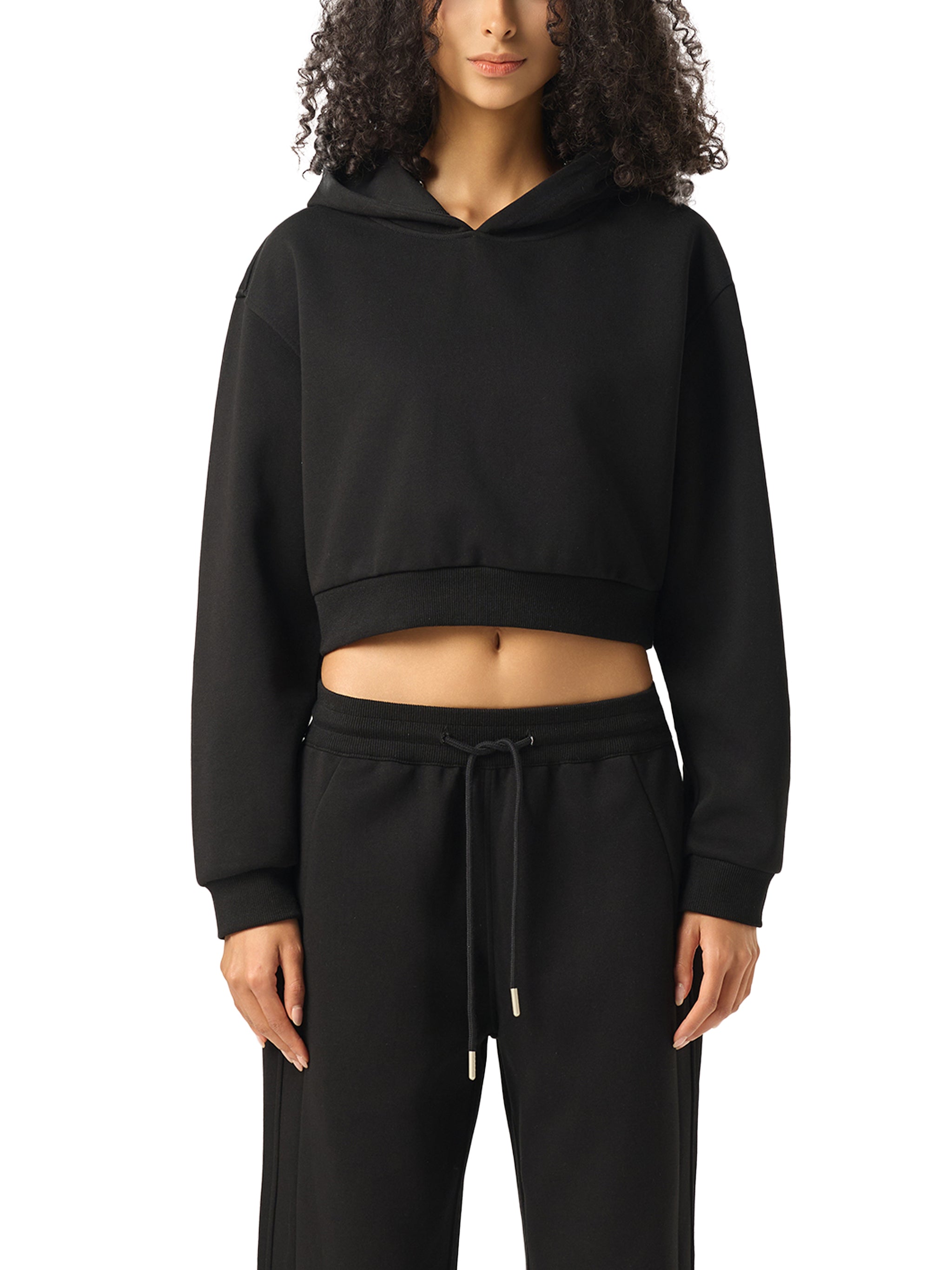 'FTP ππ' ESSENTIAL CHARCOAL CROPPED HOODIE (fem sizing)