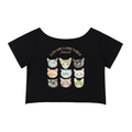😽'KITTY LOVE' OFF THE SHOULDER CROP TOP (fem sizing)