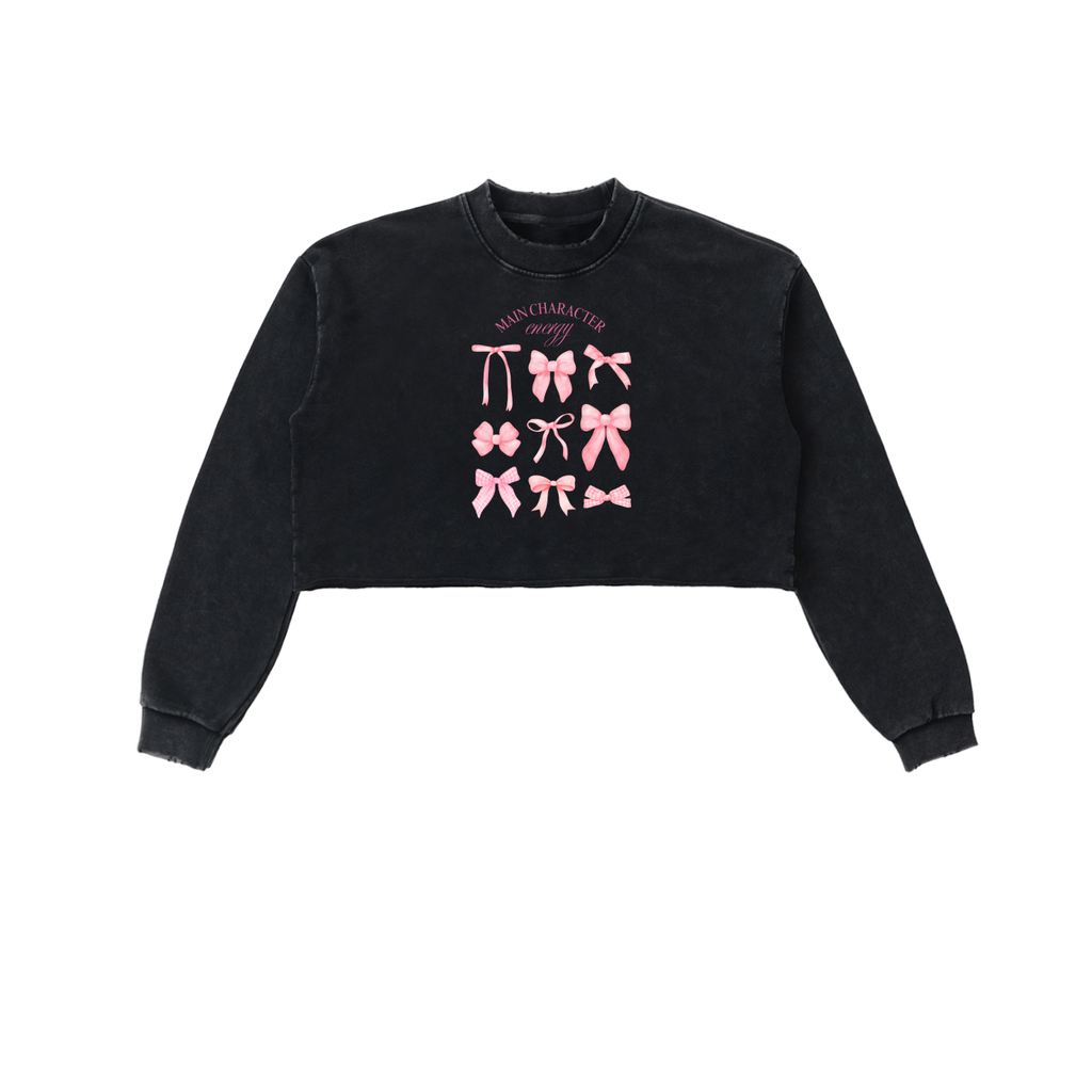 'MAIN THANG 🎀' LONG SLEEVED CROPPED SWEATSHIRT (fem sizing)