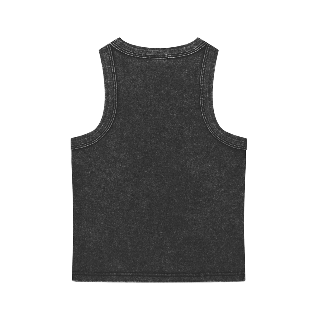 'F-CK THE PAT 🐍' ACID WASH CROP TANK (fem sizing)