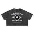 'RED FLAGS 🚩' LOOSE CROP TEE (fem sizing)