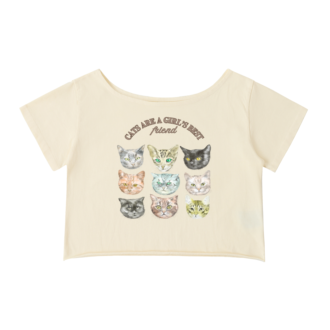 😽'KITTY LOVE' OFF THE SHOULDER CROP TOP (fem sizing)