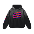⚰️'LOSE MY NUMBER'⚰️  OVERSIZED FADED HOODIE (masc sizing)