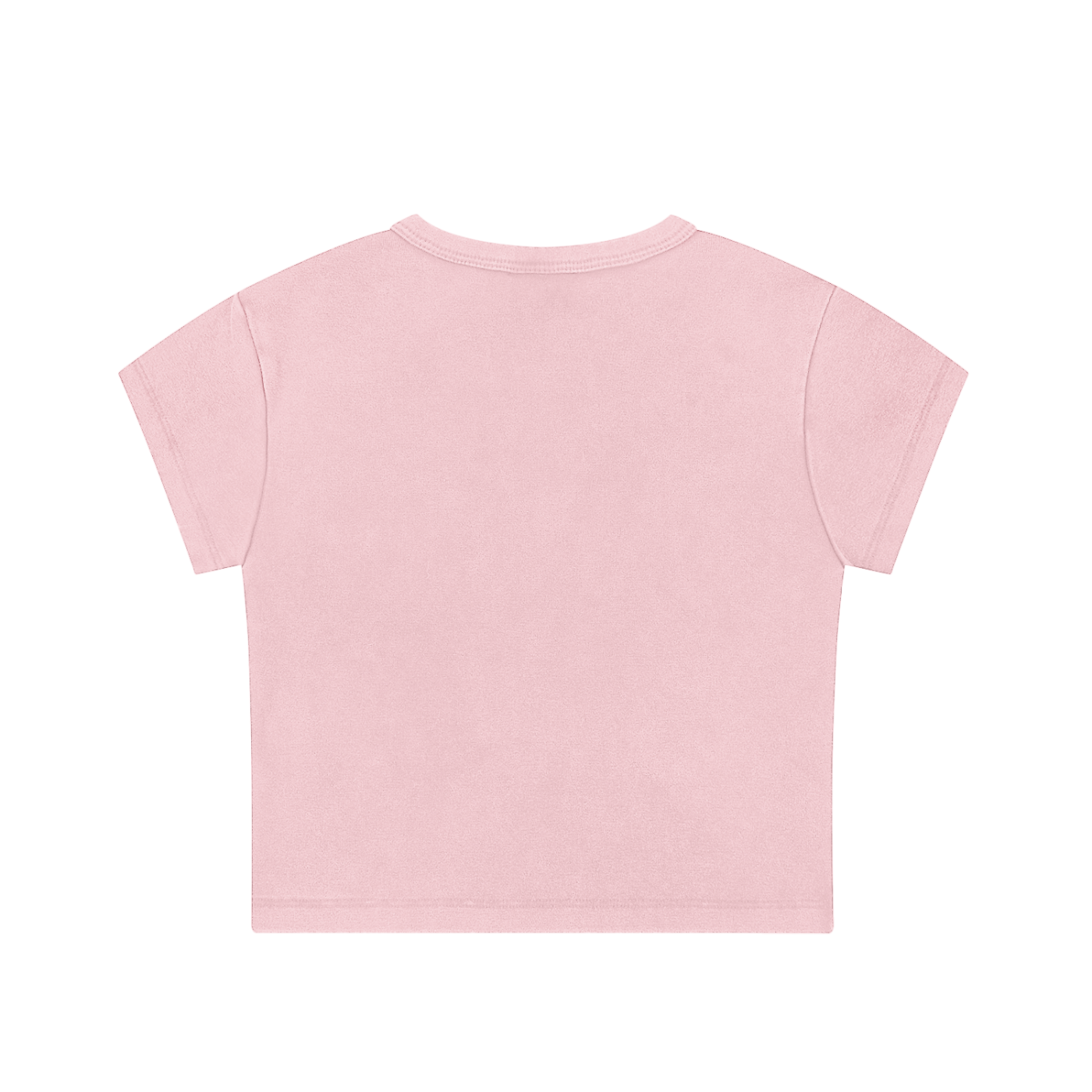 PINK 'DELULU' FITTED BABY CROP TEE (fem sizing)