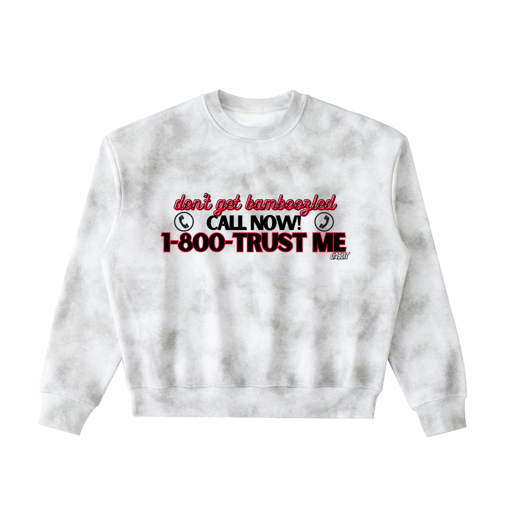 'BAMBOOZLED ☎️' DIRTY WASHED BOXY SWEATSHIRT (masc sizing)