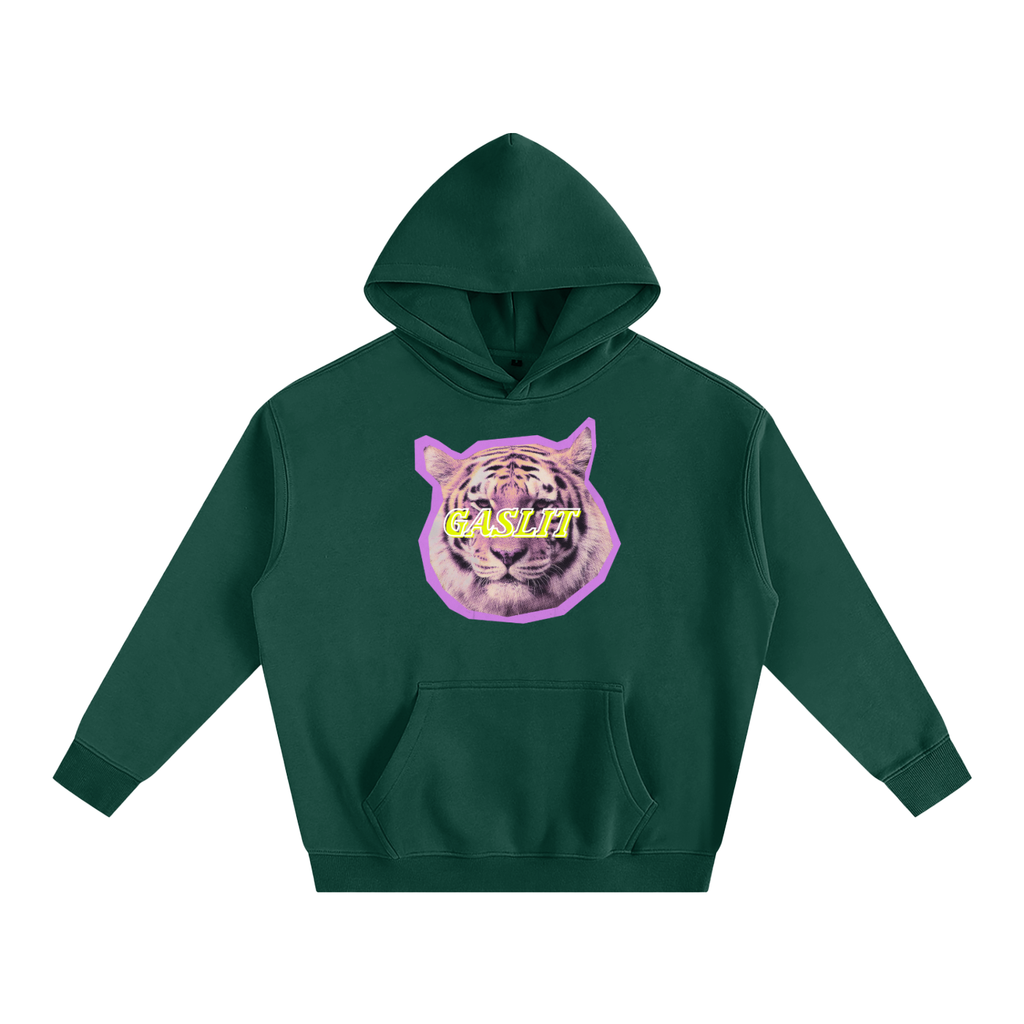'💚GREEN 🐯 LE TIGRE' OVERSIZED FLEECE HOODIE (masc sizing)