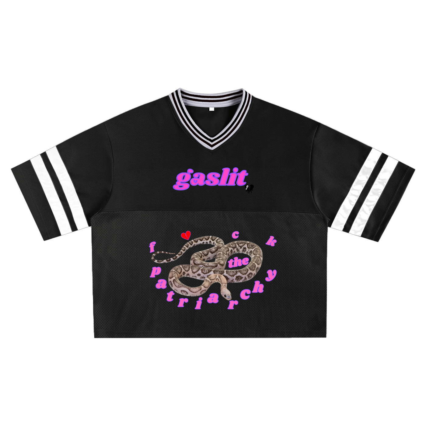 'F-CK THE PAT 🐍' FOOTBALL JERSEY MESH TEE (masc sizing)