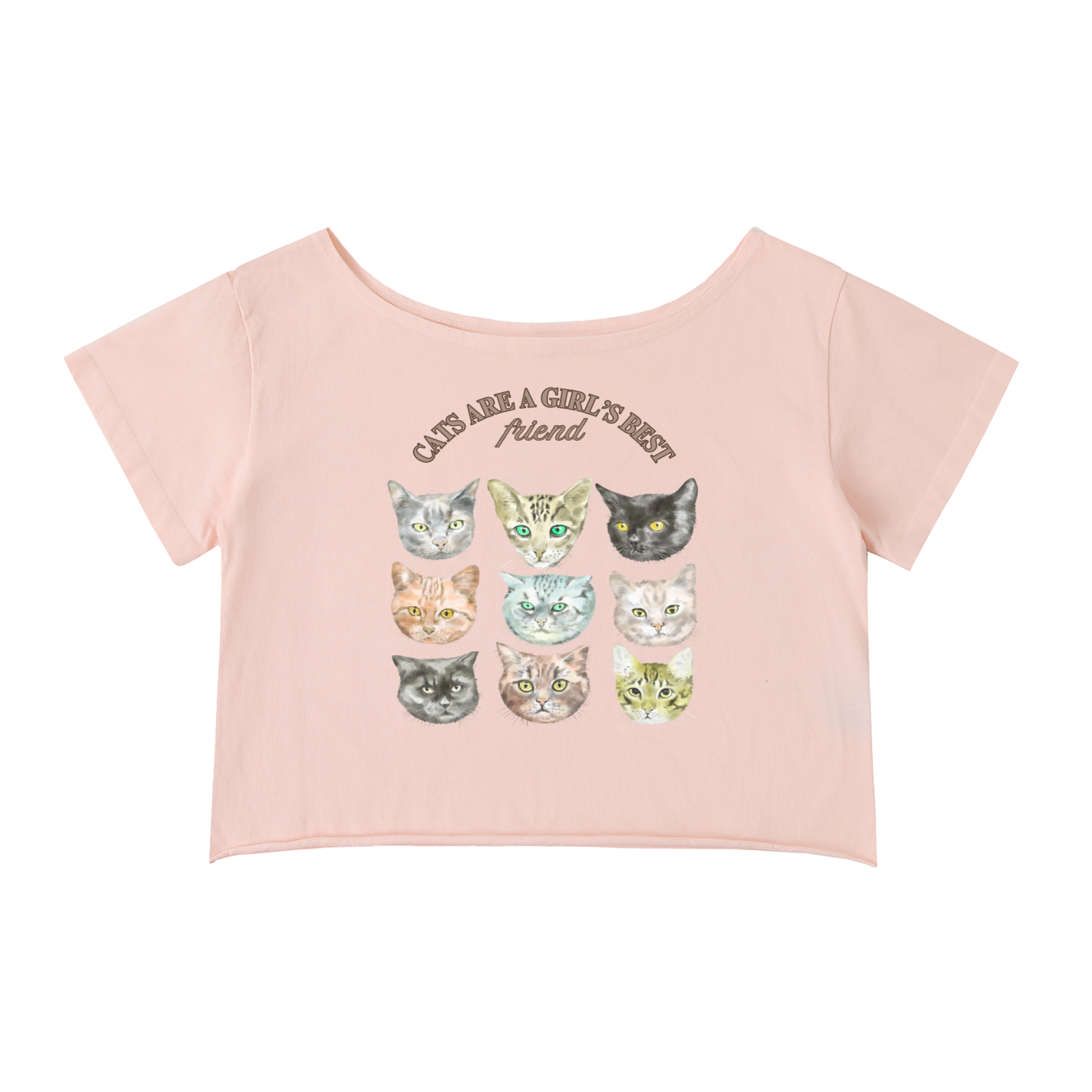 😽'KITTY LOVE' OFF THE SHOULDER CROP TOP (fem sizing)