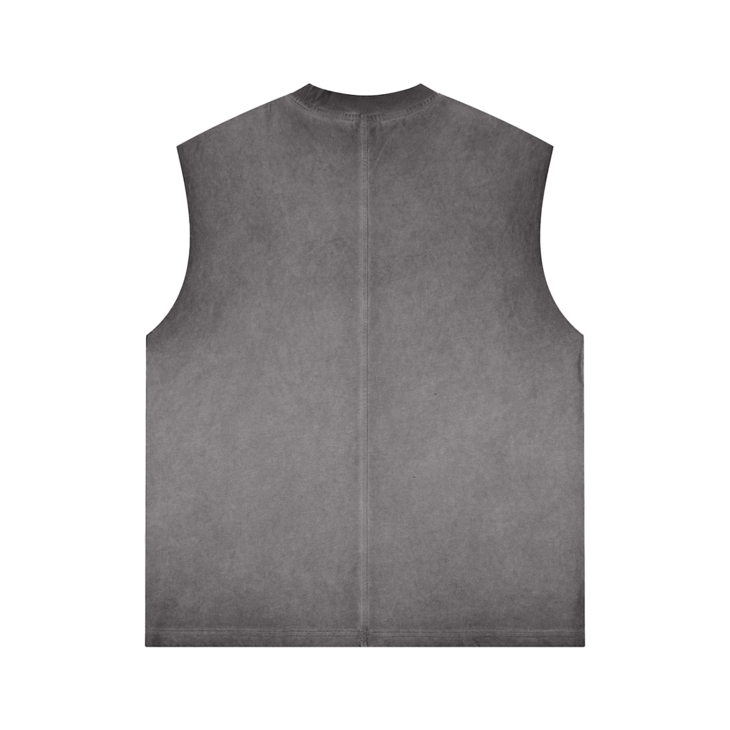 'DELULU' GRAY BOXY MUSCLE TANK (masc sizing)