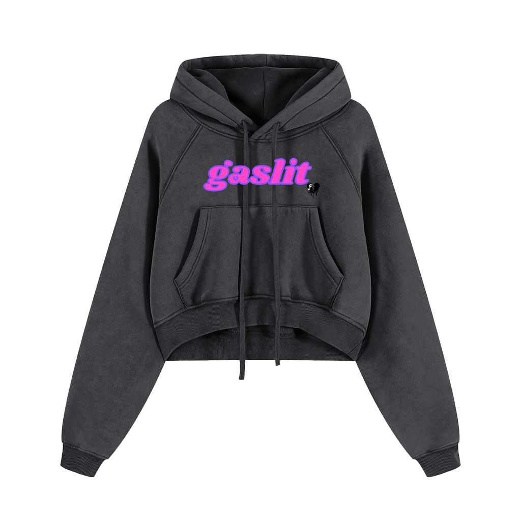 'GASLIT' CROPPED HOODIE (fem sizing)