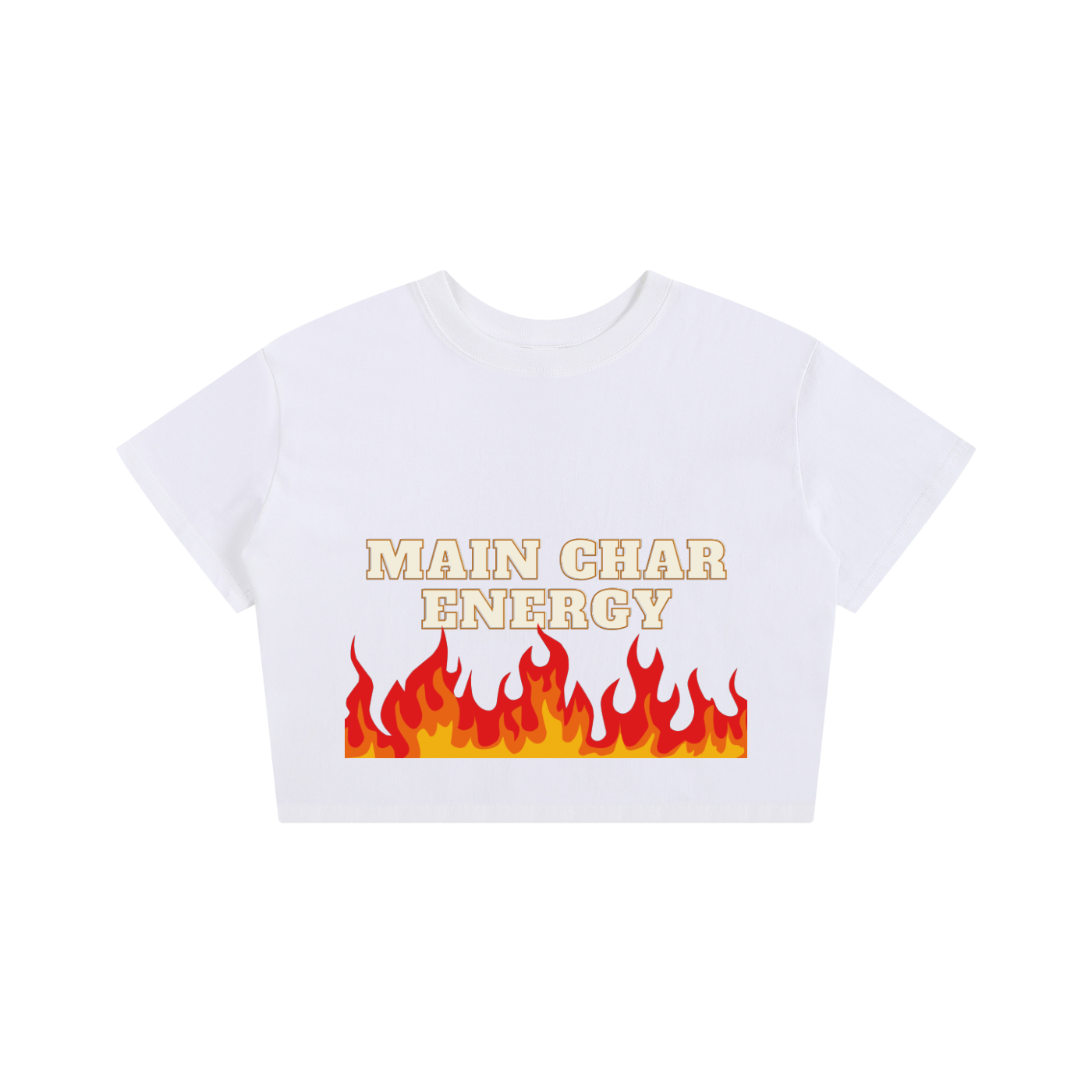 '🔥MAIN CHAR ENERGY🔥' LOOSE CROP TEE