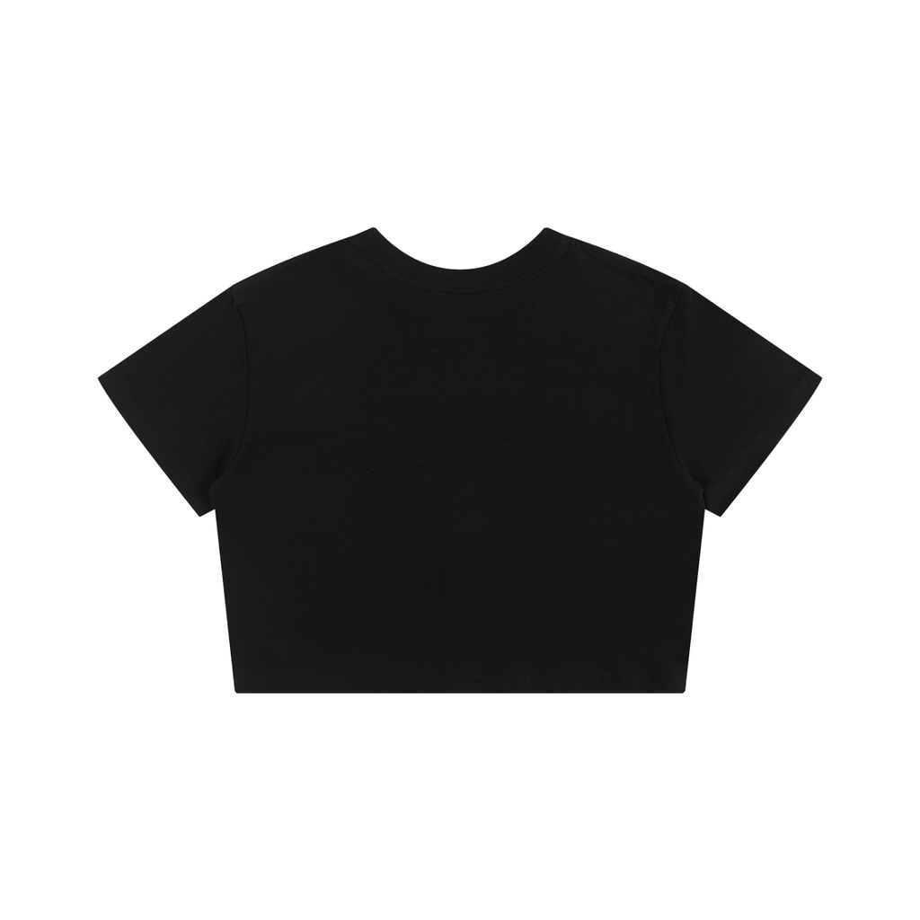 'THE FUTURE IS FEMALE' BLACK LOOSE CROP TEE (fem sizing)