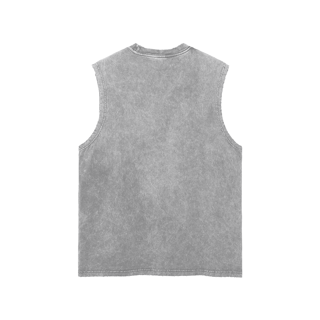 'I ♥️ FEMINISTS' ACID WASH CUTOFF TANK (masc sizing)