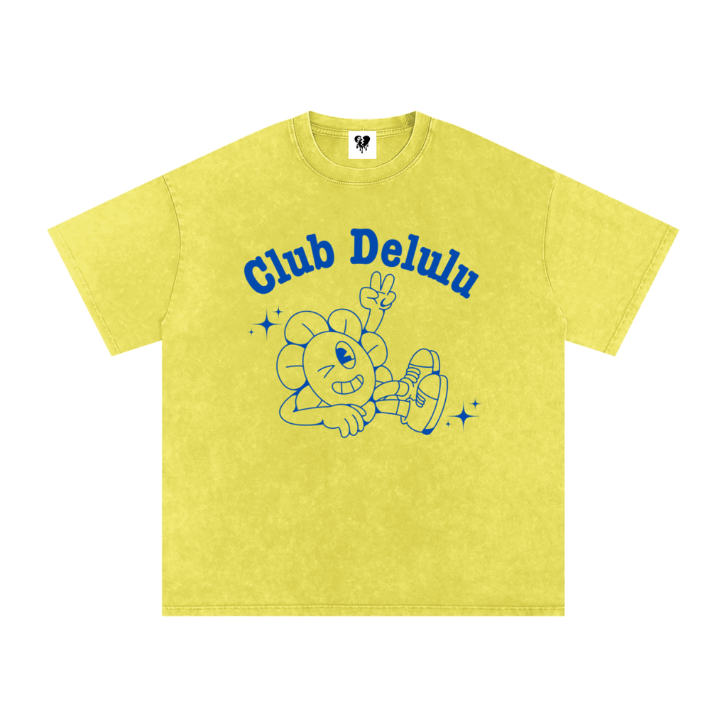 ✌️'CLUB DELULU'✌️ OVERSIZED FADED TEE (masc sizing)