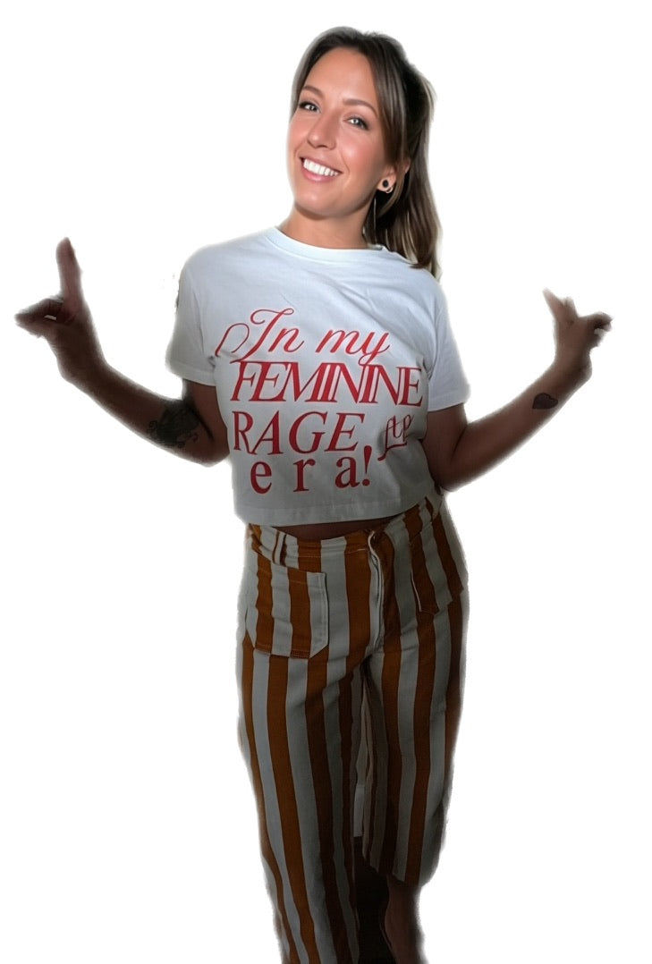 'FEMME RAGE ERA 💋' LOOSE CROP TEE (fem sizing)