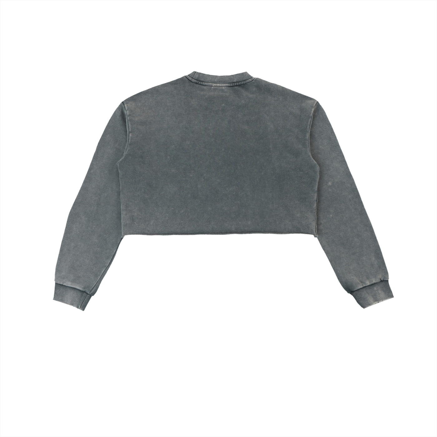 'BOOTS ON OUR NECK' LONG SLEEVE CROP TEE  (GRAY)
