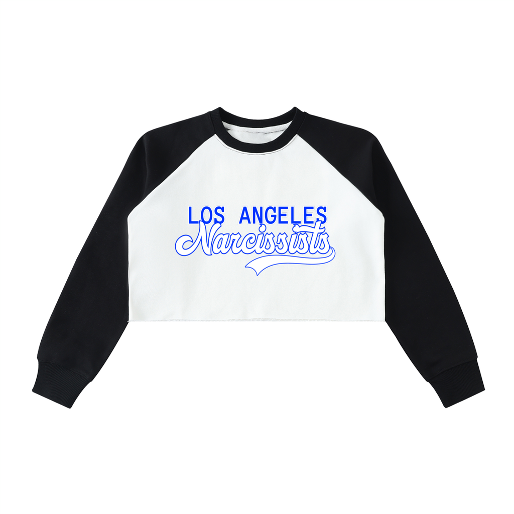 'LA NARCS 🌐' RAGLAN CROP SWEATER (fem sizing)