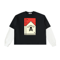 🧨 'SMOKES KILL' LAYERED CONTRAST COTTON TEE (masc sizing)