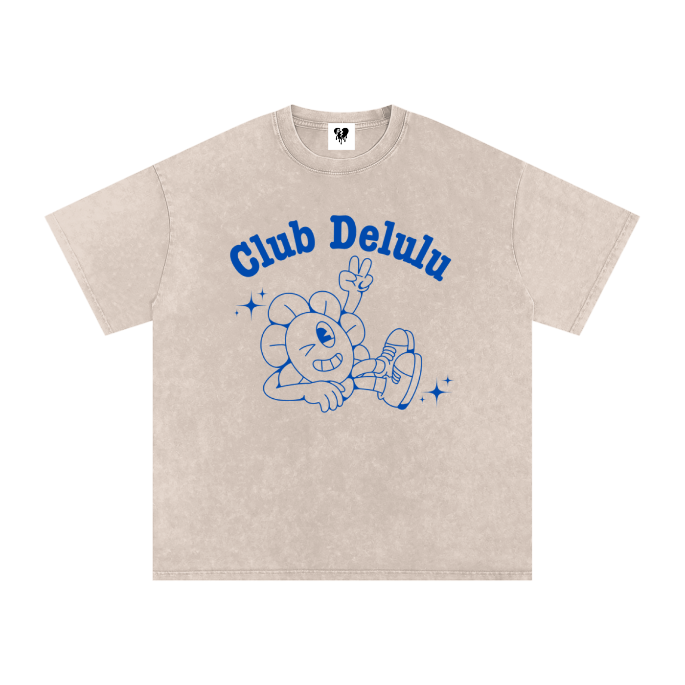 ✌️'CLUB DELULU'✌️ OVERSIZED FADED TEE (masc sizing)