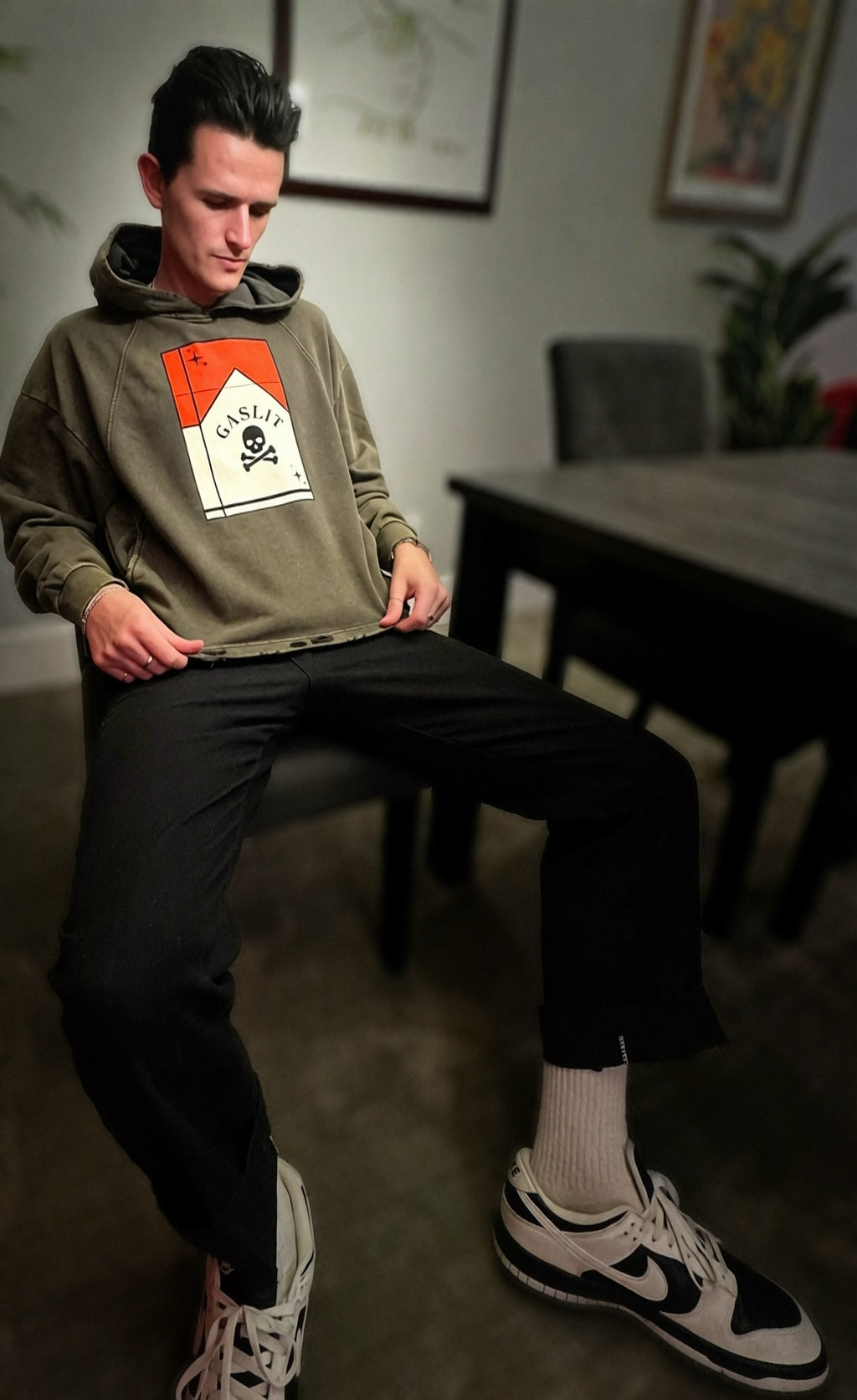 🧨'SMOKES KILL'🧨 VINTAGE BOXY HOODIE (masc sizing)