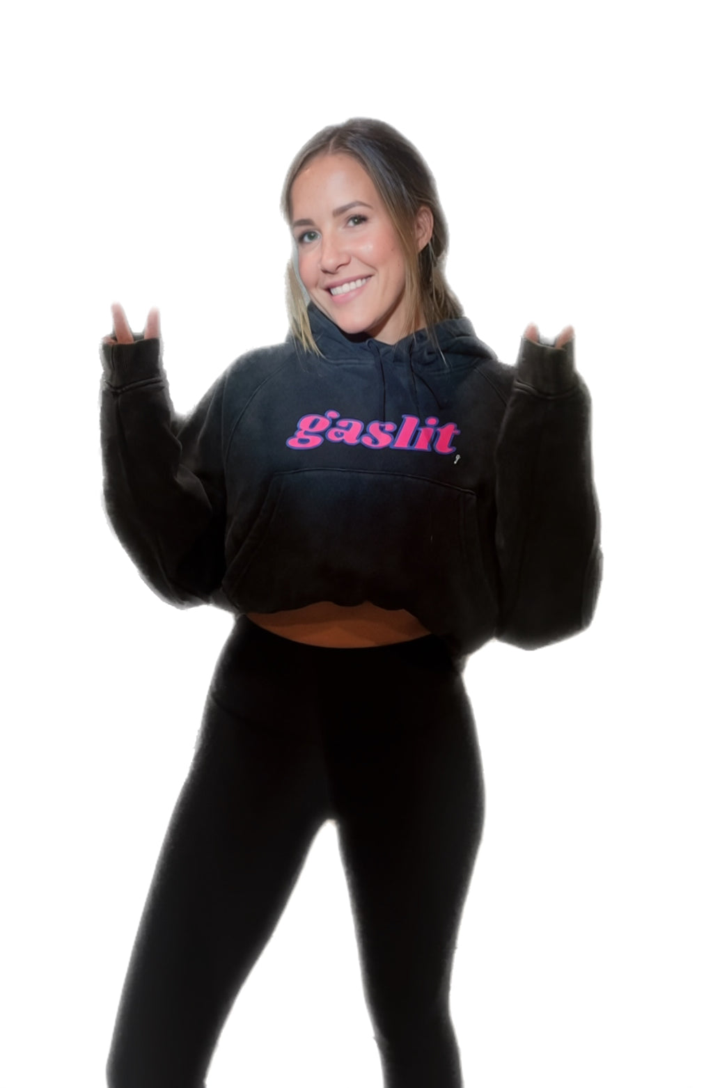 'GASLIT' CROPPED HOODIE (fem sizing)