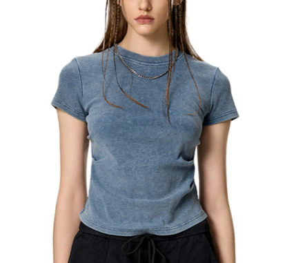 'GASLIT ✨' RUCHED BABY TEE