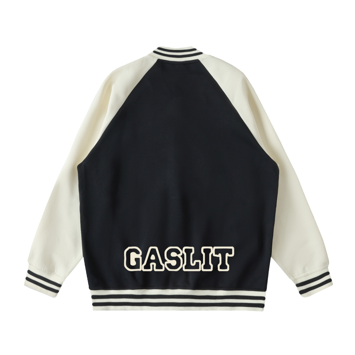 Two Tone Raglan Sleeve Varsity Jacket