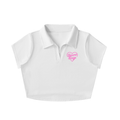 'FEMME RAGE 💗' TIGHT POLO CROP TOP (fem sizing)